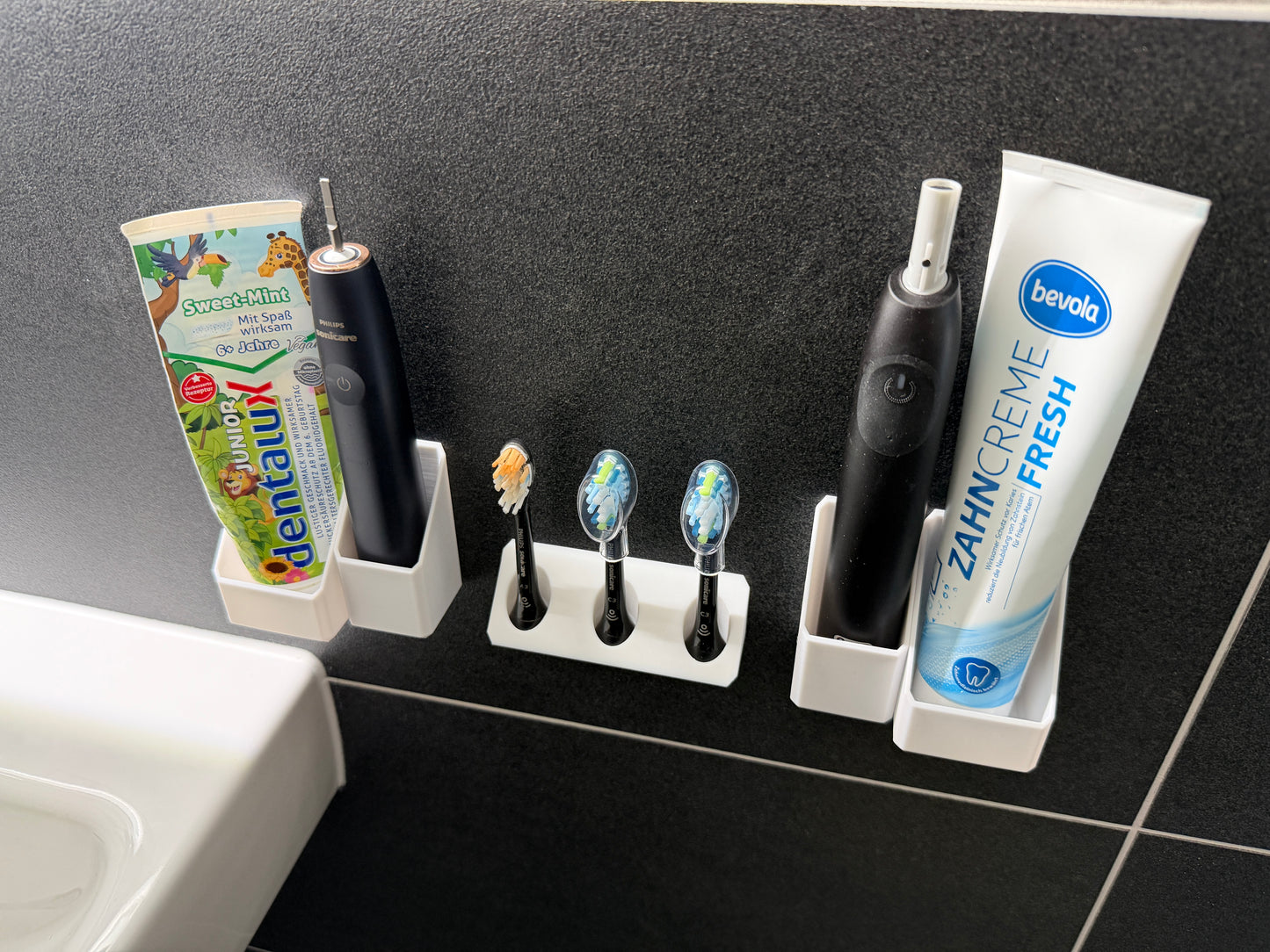 BrushDock Family Set S – Familien-Set für 3 Personen (ohne Bohren)