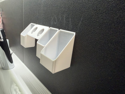 BrushDock Komfort-Set – Wandhalter-Set für Paare (ohne Bohren)