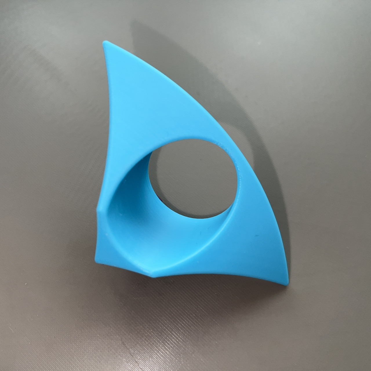 Seitenhalter in Blau von oben